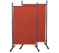 Quick Star 2 pièces Paravent 180 x 78 cm Séparateur de Tissu Jardin Balcon Écran de confidentialité partition Rouge-Orange