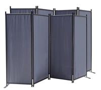 QUICK STAR 2 pièces Paravent 220 x 165 cm Séparateur de Tissu Jardin en 4 Parties Pliable Balcon Écran de confidentialité partition Gris