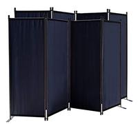 QUICK STAR 2 pièces Paravent 220 x 165 cm Séparateur de Tissu Jardin en 4 Parties Pliable Balcon Écran de confidentialité partition Noir