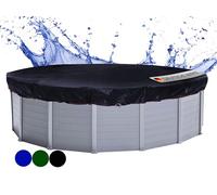 QUICK STAR Bâche de piscine ronde pour piscines de 710 à 770 cm - Dimensions de la bâche Ø 830 cm - Noir - Bâche de piscine d'été et d'hiver - Bâche solaire 200 g/m² PE double revêtement - Bâche