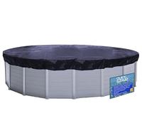 Quick Star Bâche Solaire Ovale pour Piscine, 730 x 500 cm, pour piscines de 650 x 420 cm, Couverture de Piscine d'hiver, 200 g/m³, Noire
