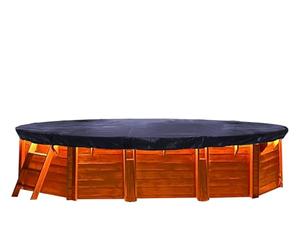 QUICK STAR Bâche Solaire Ovale pour Piscine, 730 x 500 cm, pour piscines de 650 x 420 cm, Couverture de Piscine d'hiver, 200 g/m³, Noire