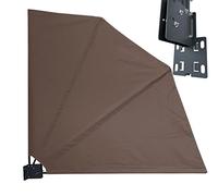 QUICK STAR Brise-vue compartiments 115 x 115 cm Easy Mount Taupe Opaque Balcon Cloison de séparation Protection contre le vent et le soleil