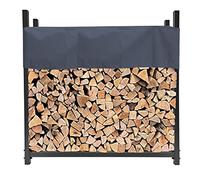 QUICK STAR Étagère à Bois de cheminée en métal Anthracite 113 x 25 x 115 cm