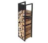 QUICK STAR Étagère murale en métal pour bois de cheminée 25 x 25 x 90 cm