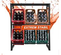 QUICK STAR Étagère pour caisses à Boissons 104 x 30 x 129 cm avec étagère pour 6 caisses à Boissons Étagère sur Pied, Caisse à vins