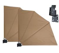Quick Star Lot de 2 Compartiments Brise-Vue - 140 x 140 cm - Easy Mount - Beige - Pare-Vent - Protection Solaire