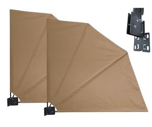 QUICK STAR Lot de 2 Compartiments Brise-Vue - 140 x 140 cm - Easy Mount - Beige - Pare-Vent - Protection Solaire
