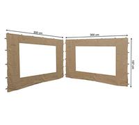 Quick-Star Lot de 2 Panneaux latéraux en PVC pour pavillon avec paroi latérale Sable 3 x 3 m