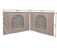 Quick-Star Lot de 2 Panneaux latéraux en PVC pour tonnelle Sahara Sable 3 x 3 m 300 x 195 cm