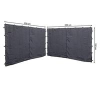 Quick Star Lot de 2 parois latérales avec Fermeture Éclair 250 x 192 cm pour tonnelle Nice 3 x 3 m Paroi latérale Gris RAL 7012