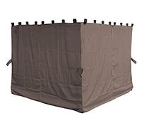 Quick-Star Lot de 4 Panneaux latéraux pour tonnelle Nizza Taupe 3 x 3 m