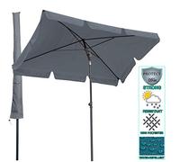 QUICK STAR Parasol rectangulaire pour Balcon Gris 2 x 1,25 m