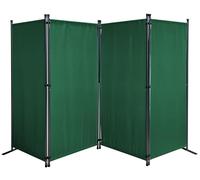QUICK STAR Paravent 220 x 165 cm Séparateur de Tissu Jardin en 4 Parties Pliable Balcon Écran de confidentialité partition Vert