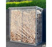 Quick Star Paroi de Protection Contre Les intempéries en PVC Transparent 126 x 177 cm pour abri de Bois de cheminée XXL 130 x 70 x 185 cm