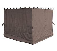 Quick-Star Paroi latérale 4 Panneaux pour tonnelle Paris Taupe 3 x 3 m
