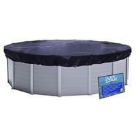 QUICK STAR Solaire Couverture de Piscine d'hiver Ronde 200g / m² pour Piscine de Taille 366-400 cm Dimension bâche ø 460 cm Noir