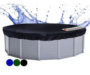 QUICK STAR Solaire Couverture de Piscine d'hiver Ronde 200g / m² pour Piscine de Taille 420-460 cm Dimension bâche ø 520 cm Noir
