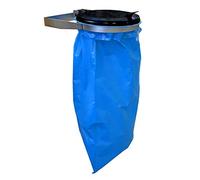 Quick Star Support mural pour sac poubelle avec couvercle | Porte-sacs métallique de 120 litres | Support de sac résistant en acier | Support de sac jaune 120 l | Conteneur de déchets