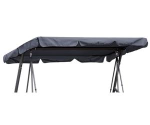 QUICK STAR Toit de Balancelle 200 x 145 cm Gris Impermeable | Toile de Rechange pour Balancelle 3 Places Universelle UV 50