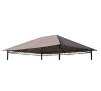 Quick-Star Toit de Rechange pour pavillon de Rechange Taupe 3 x 4 m
