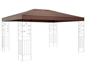QUICK STAR Toit de Rechange pour Tonnelle 3 x 4 m Gazebo Taupe