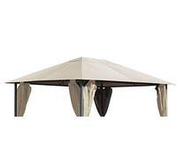 Quick Star Toit de Rechange pour tonnelle de Jardin 250 g 3 x 4 m Sable Vieilli