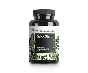Quick Start - 180 gélules - pour 6 mois - avec caféine (NewCaff®75) - végane, hautement dosé - produit et contrôlé en laboratoire en Allemagne