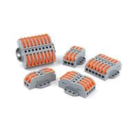 Quick Wire Cable Connectors With Fix Hole Compact Wiring Terminal Block For Home Docking Electrical Connection NWPNLXEA(22G-8 5PCS)