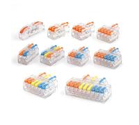 Quick Wiring Connector Splitter wiring cable Push-in 1 in multiple out Combined 2/3 pin Butt Home Terminal Block NWPNLXEA(5PCS D2-6T)