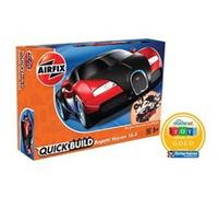 Airfix Maquette de voiture Quickbuild Bugatti Veyron Nouvelle couleur Noir & Rouge