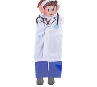 Quickdraw Costumes et vêtements d'elfe de Noël coquins pour elfes coquins mal comportés (tenue de docteur - Blanc)