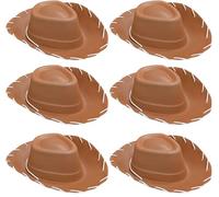 Quickdraw X 6 Enfants Marron Chapeau Cowboy Far West Eva Toy Story Accessoire Déguisement