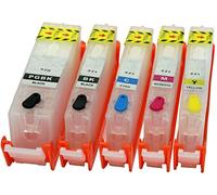 Quickfill, Fill-in, Easy Refill, Auto Reset Cartouches rechargeable comme PGI-570 black, CLI-571 cyan, CLI-571 magenta, CLI-571 yellow, CLI-571 black