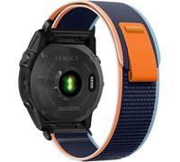 Quickfit 22 Mm Bracelet Pour Garmin Fenix 8/8 Solar 47 Mm/7 Pro Solar/7 Pro/7/6 Pro/6/5 Plus/5, Nylon Trail Bracelet Pour Garmin Fenix E, Epix 2, Forerunner 965/955/945/935, Bleu Marine