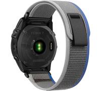 Quickfit 22 Mm Bracelet Pour Garmin Fenix 8/8 Solar 47 Mm/7 Pro Solar/7 Pro/7/6 Pro/6/5 Plus/5, Nylon Trail Bracelet Pour Garmin Fenix E, Epix 2, Forerunner 965/955/945/935, Bleu/Gris