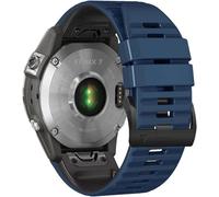 Quickfit 22Mm Bracelet Pour Garmin Fenix 8 47Mm/Fenix E 47Mm/Fenix 7 Pro Solar/Fenix 7/Epix 2 Pro 47Mm, Silicone Sangle Bracelet Pour Garmin Fenix 6 Gps/Fenix 6 Pro Gps/Fenix 5 Plus-Bleu/Noir