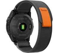 Quickfit 26 Mm Bracelet Pour Garmin Fenix 8 51 Mm/7X Pro Solar/7X Pro/7X/6X Pro/6X/5X Plus/5X, Nylon Trail Bracelet Pour Garmin Fenix 3/3Hr, Enduro 3/2, Epix Pro/Tactix Delta, Noir/Gris
