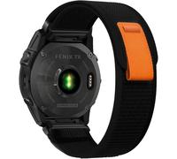 Quickfit 26 Mm Bracelet Pour Garmin Fenix 8 51 Mm/7X Pro Solar/7X Pro/7X/6X Pro/6X/5X Plus/5X, Nylon Trail Bracelet Pour Garmin Fenix 3/3Hr, Enduro 3/2, Epix Pro/Tactix Delta, Noir