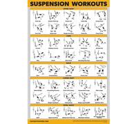 QUICKFIT Affiche d'exercice d'exercice de suspension - (laminé, 45,7 x 61 cm), couloir