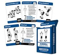 QUICKFIT Cartes d'exercice avec haltères - Cartes à jouer de fitness avec plus de 50 entraînements d'haltères - 6,3 x 8,9 cm (taille de carte à jouer standard)
