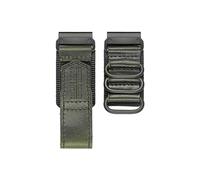 Quickfit En Cuir For Bracelets De Montre For Garmin, Sangles À Boucle Extérieure 20mm 22mm 26mm Adaptées For Fenix 7 7X Précurseur Solaire Vivoactive(HGA137-GRN,20MM_S 160MM TO 210MM)