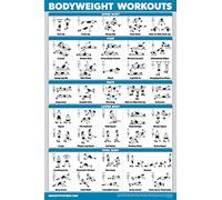 QUICKFIT Poster d'exercice de poids corporel - Tableau d'entraînement du poids corporel - Routine de gymnastique - (laminé, 45,7 x 68,6 cm)