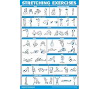QUICKFIT Poster d'exercices d'étirement - Routine extensible (laminé, 45,7 x 68,6 cm)
