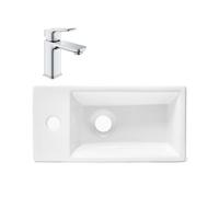 QUICKFIX DICE Mitigeur lavabo, taille S + Lavabo suspendu Swiss Aqua Technologies 40,5x20,5x10,5cm (BA2-G1018570000-03)