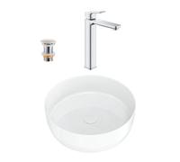 QUICKFIX DICE mitigeur lavabo, taille XL + vasque à poser Swiss Aqua Technologies 39x39x12 cm (BA3-G1018920000-03)