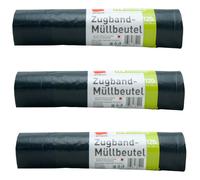 Lot de 40 Sacs Poubelle 120 L avec Cordon de Serrage (soit + de 100 Litres)