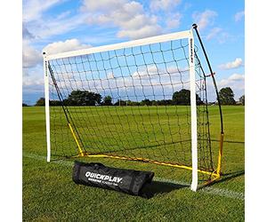 QUICKPLAY KICKSTER But de Football pour Jeunes de 6x4ft - Filet de Football Portable pour Enfants, entraînement sur Cible et But de Taille Officielle pour 3v3 - Cage de Foot Extérieur pour Jardin