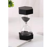 Quicksand 10/20/30/45/50/60 Minute Sablier Minuteur Cadeau d'anniversaire créatif Sabliers hexagonaux colorés Chronographe, Noir, 50min