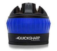 QUICKSHARP Aiguiseur de Couteaux EasyPro - Affûteur Manuel avec Ventouse Sécurisée, Compact et Efficace, Nouvelle Édition Bleu